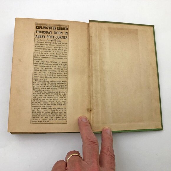 The Jungle Book Rudyard Kipling School Edition Doubleday Doran w/News Clippings - Picture 9 of 10